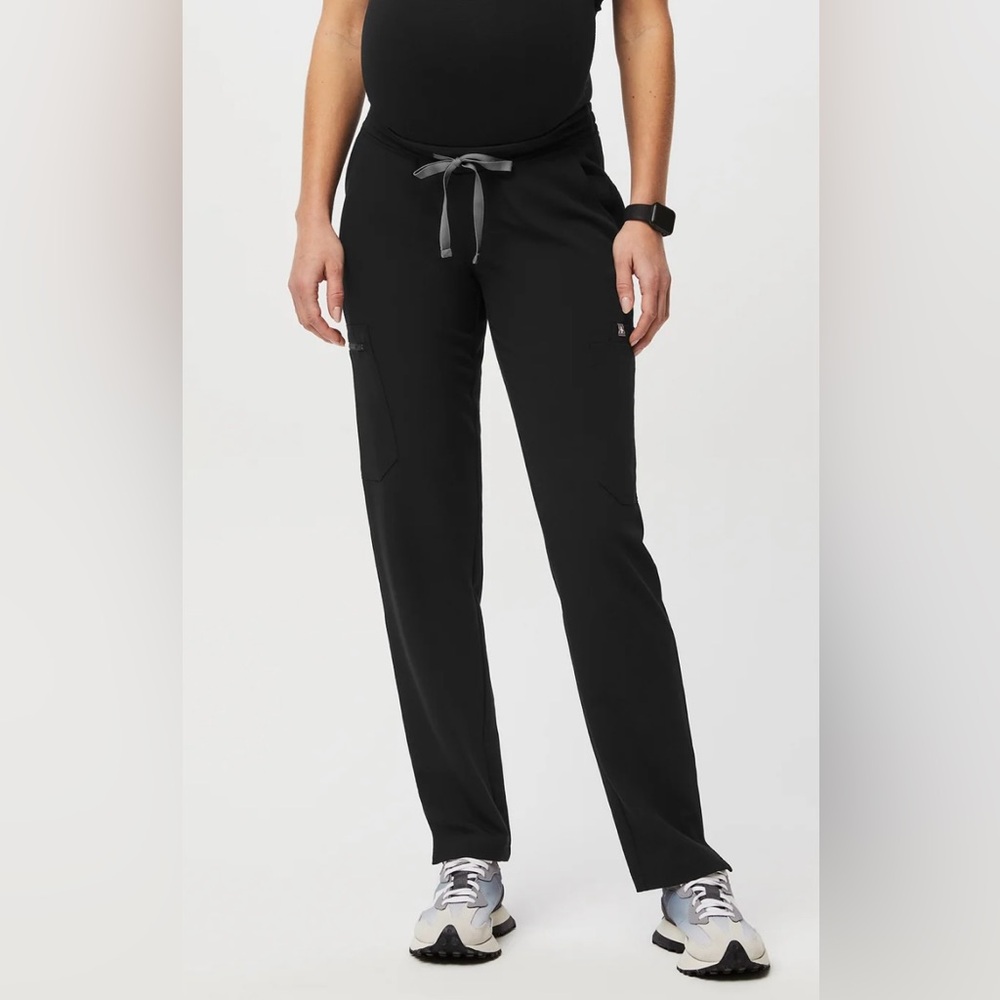 Figs Yola Maternity Skinny Scrub Pants Black - Large